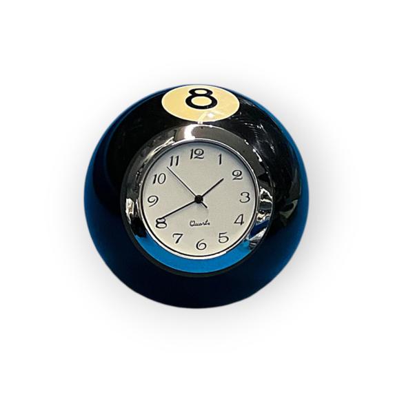 8-Ball Desk Clock Trophy