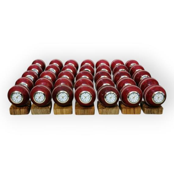 Cricket Ball Desk Clock