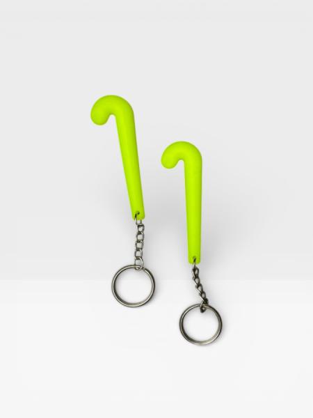 Hockey Stick Keyring - Plastic